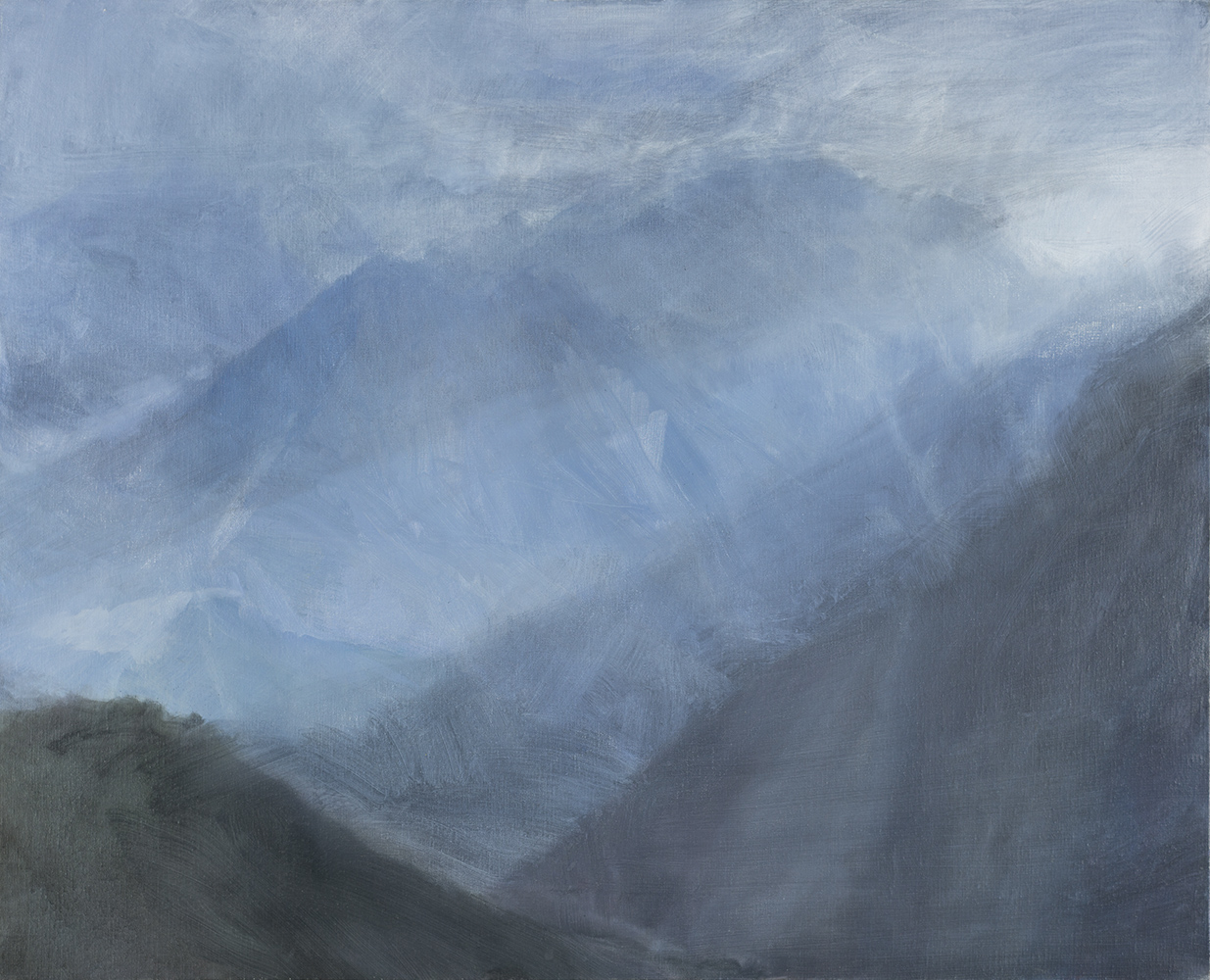 Vallée, lumière, ventoil on canvas81 x 100 cm, 2020