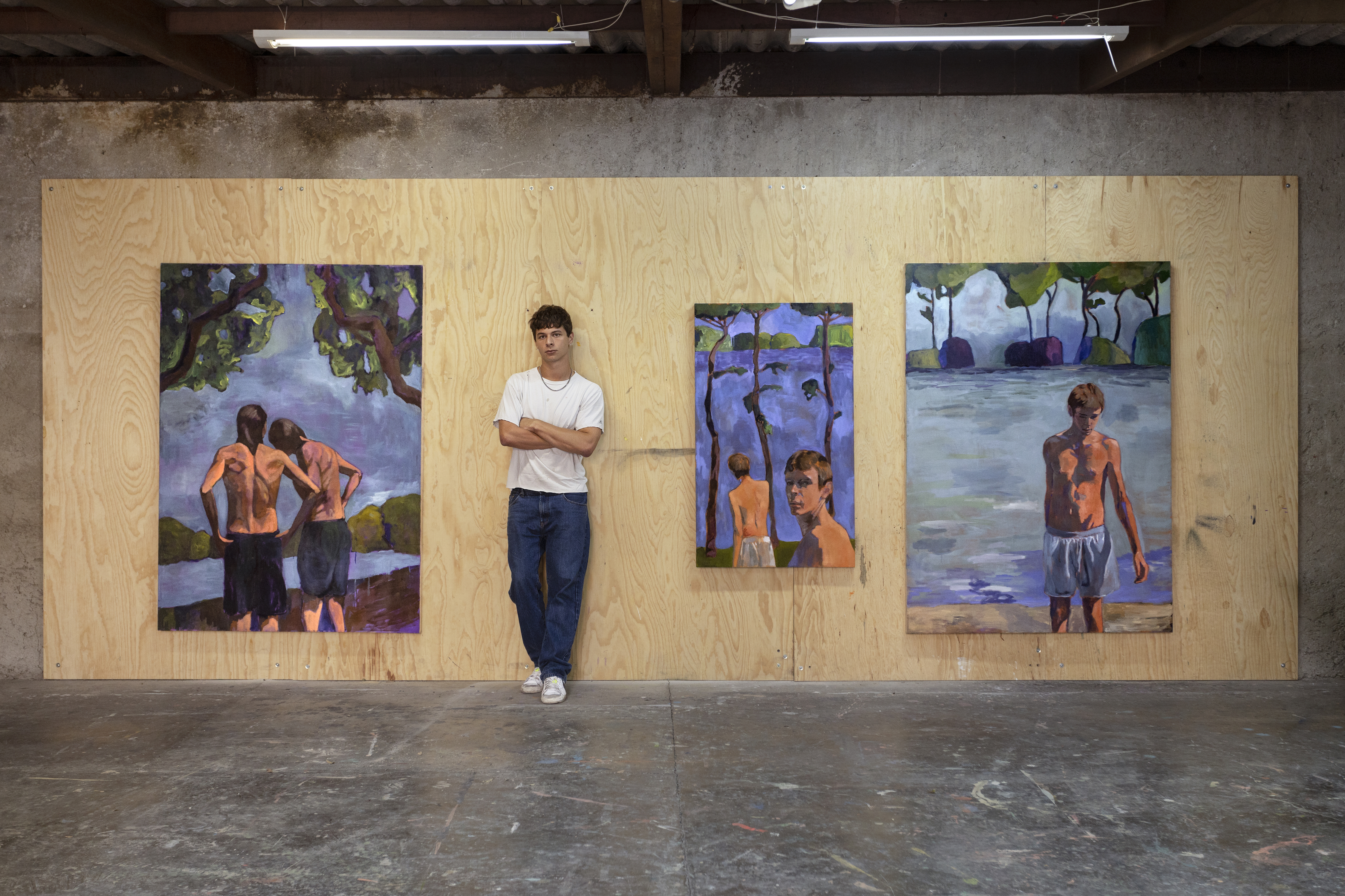 Emil in the studio at JO-HS. Photo: Ruben Garay.