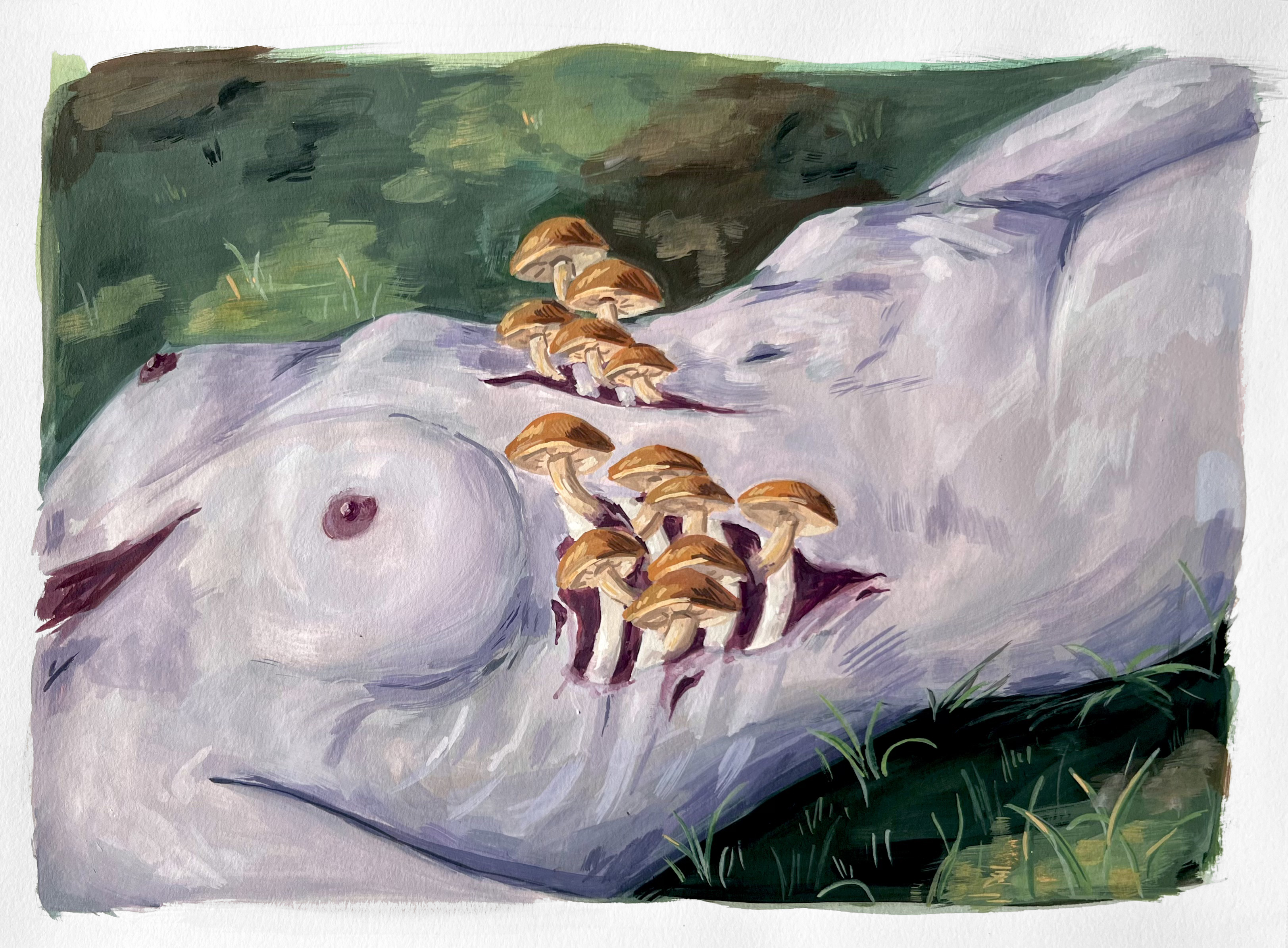 Corpse, Gouache, 2023