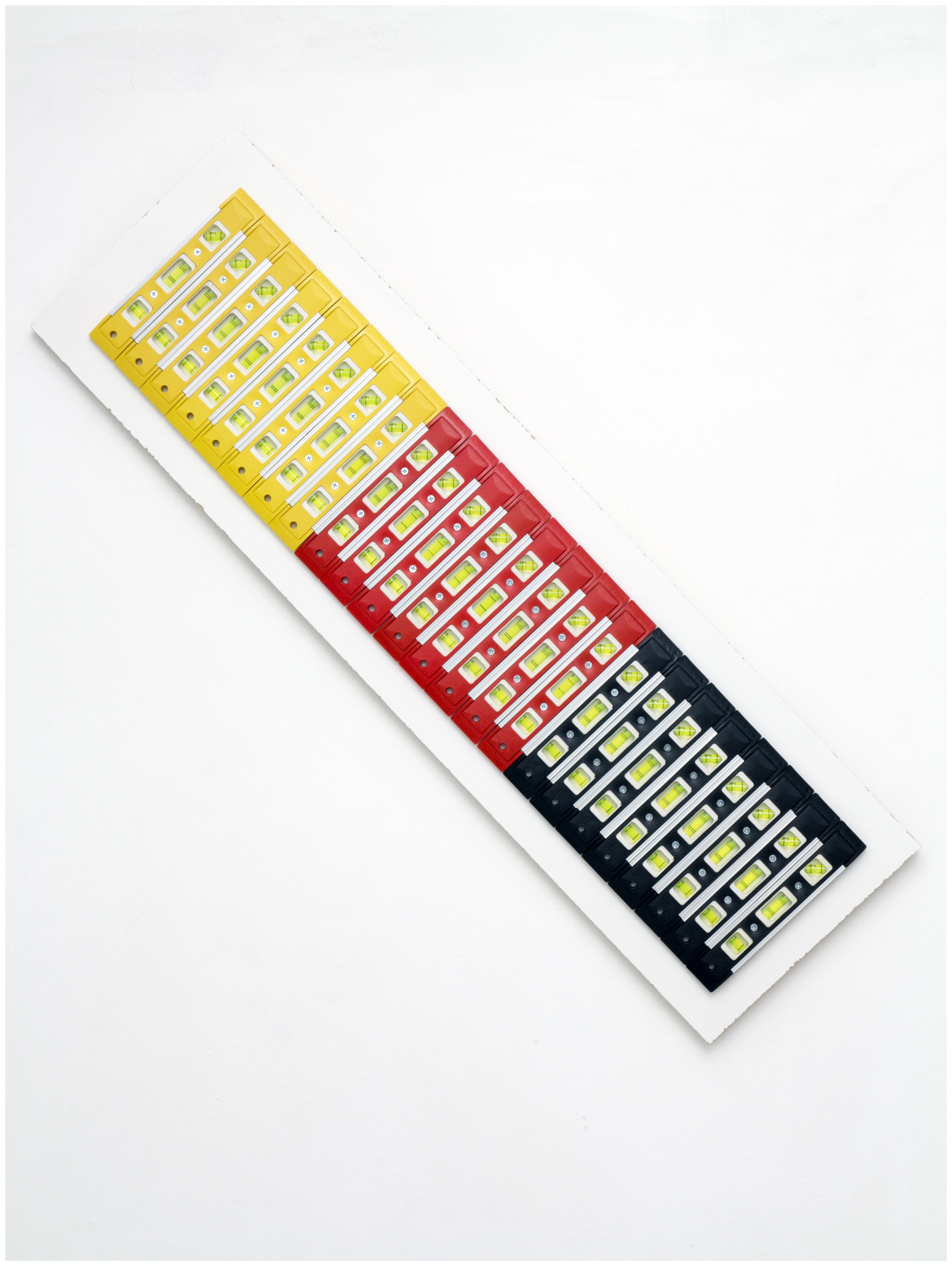 Tool Torpedo Level, 2018One case of torpedo levels, screws, melamine12.063 x 41.375 x 1.813 in.30.64 x 105.09 x 4.61 cm