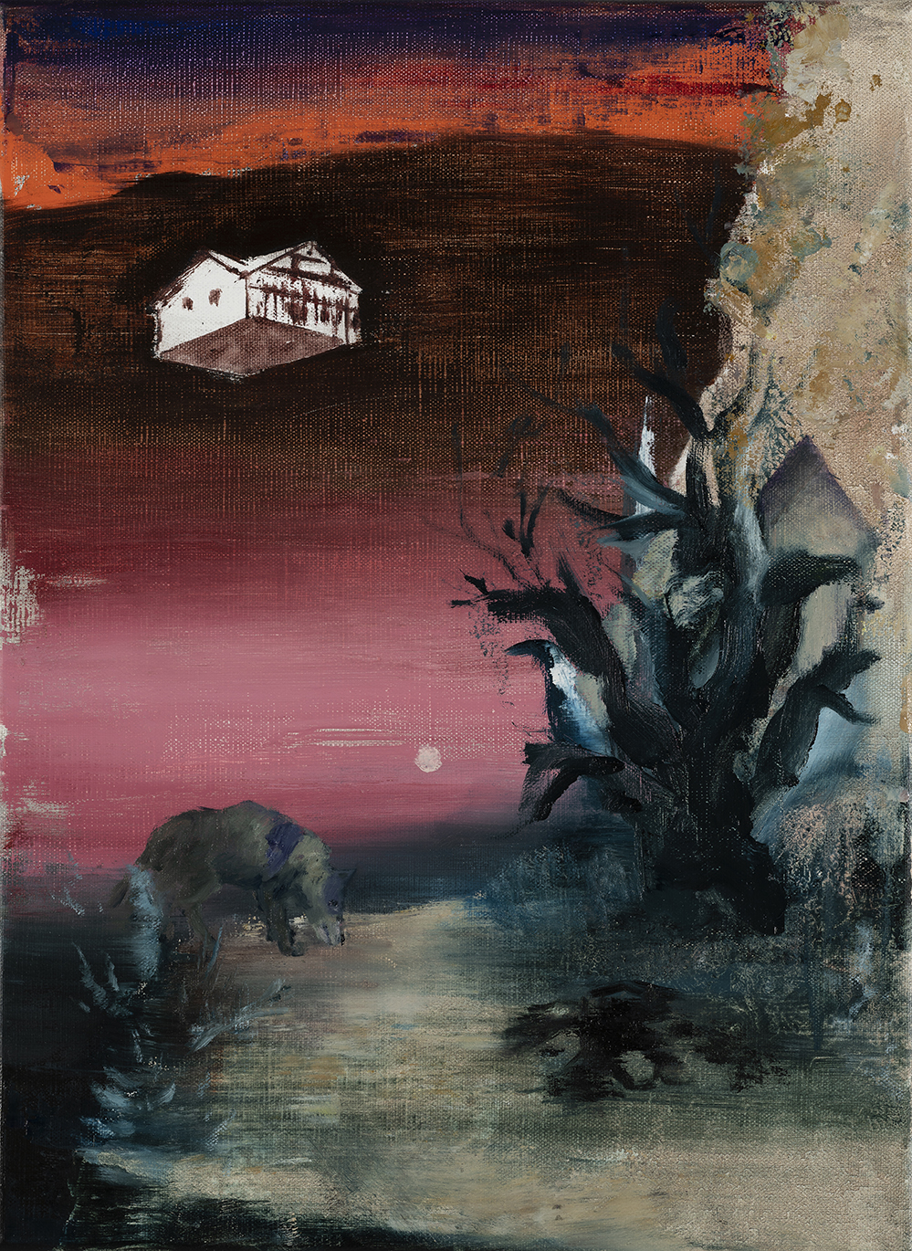 The Hour Between Dog and Wolf. 45.5 x 33.4 cm. oil on linen. 2024 - 14/15