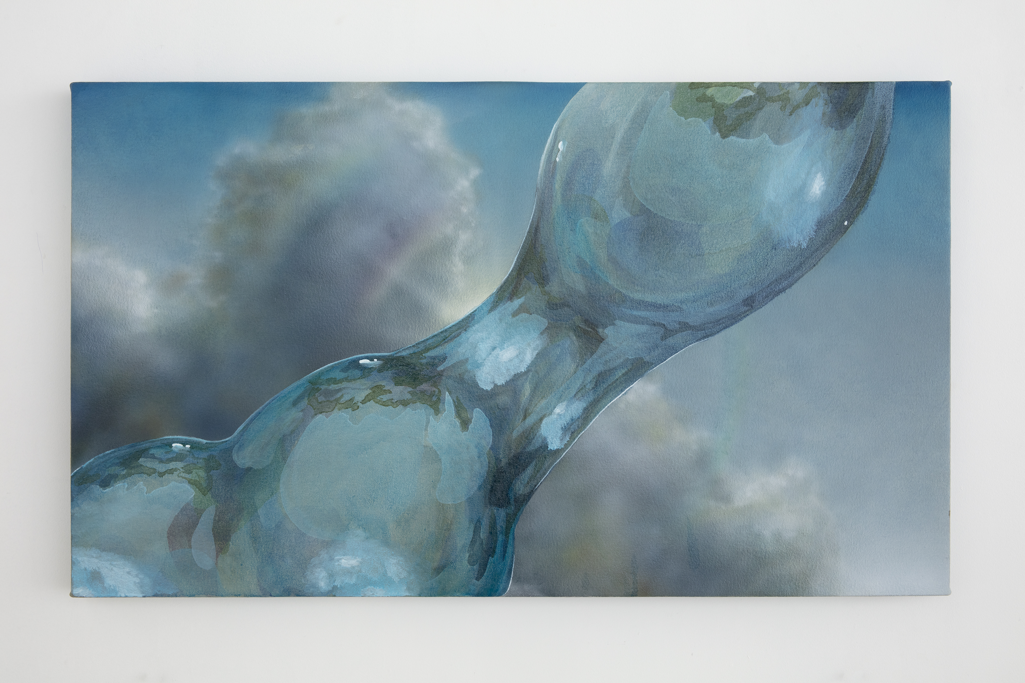 Jose Eduardo Barajas, Textura del cielo hdri III, 2024, oil and acrylic on canvas, 21 5/8 x 37 3/8 x 2 in / 55 x 95 x 5 cm © Jose Eduardo Barajas. Photo: Sergio López.