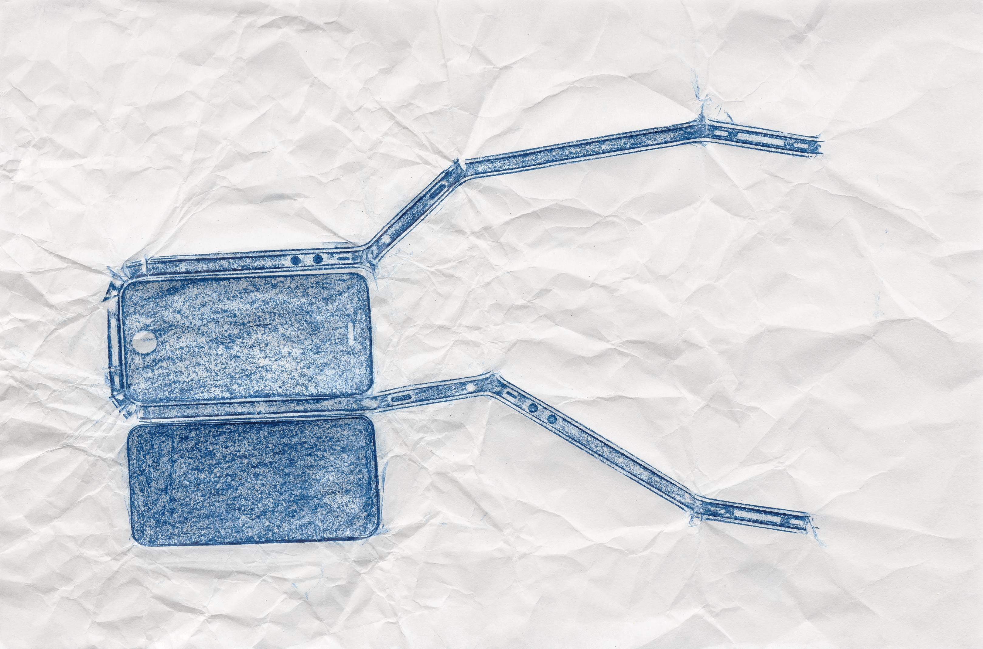 iPhone 5, 2016. Frottage, 12 &times; 17 &frac34; inches