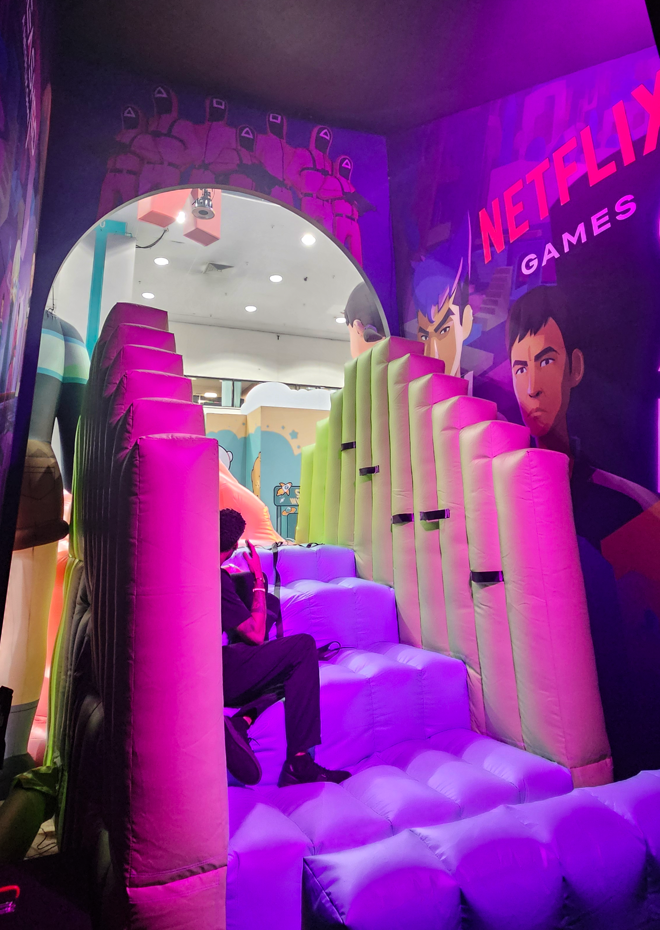 THIRD SECTION: Squid Game stair climb to the piggy bank DEATH jump.