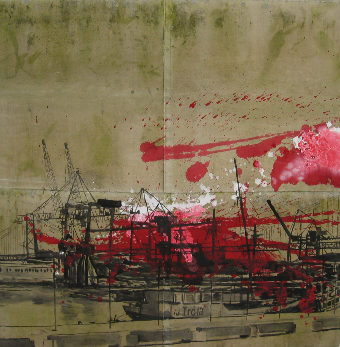 "Setenta e Sete" 2005 Mixed Media on Canvas 100x100 cm