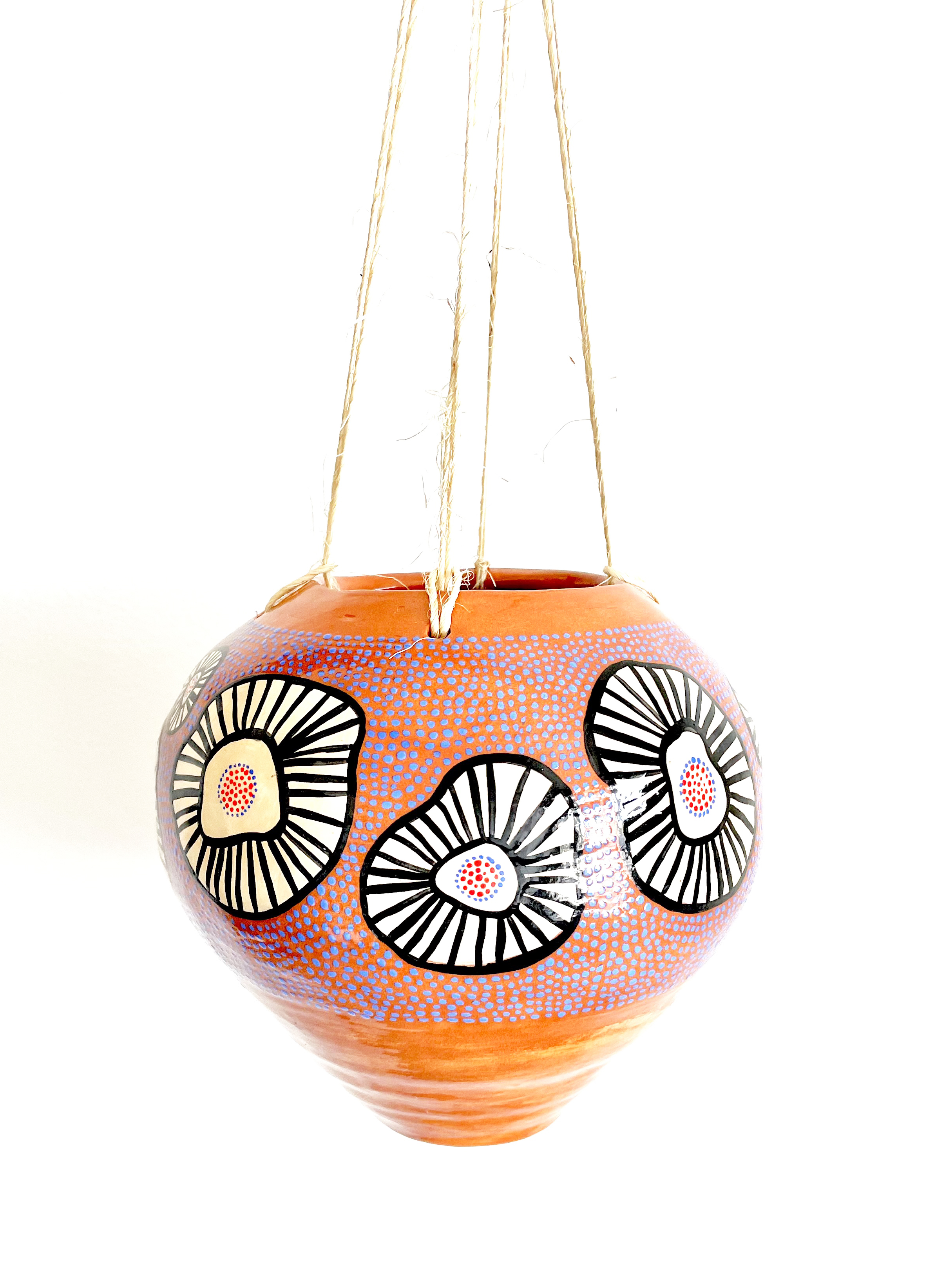 "Suspended Bulb Vessel" Earthenware, 11"x9"