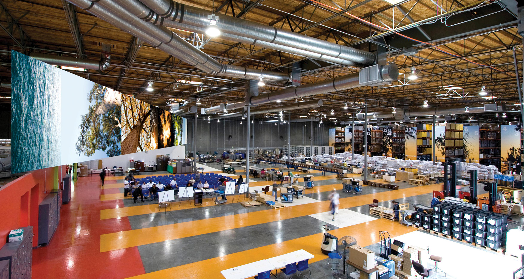 Tree by Tree, from Sea to Mountains, 2008. Permanent Public Art Installation for the Registrar Recorder/County Clerk, Santa Fe Springs, Los Angeles County, CA.
