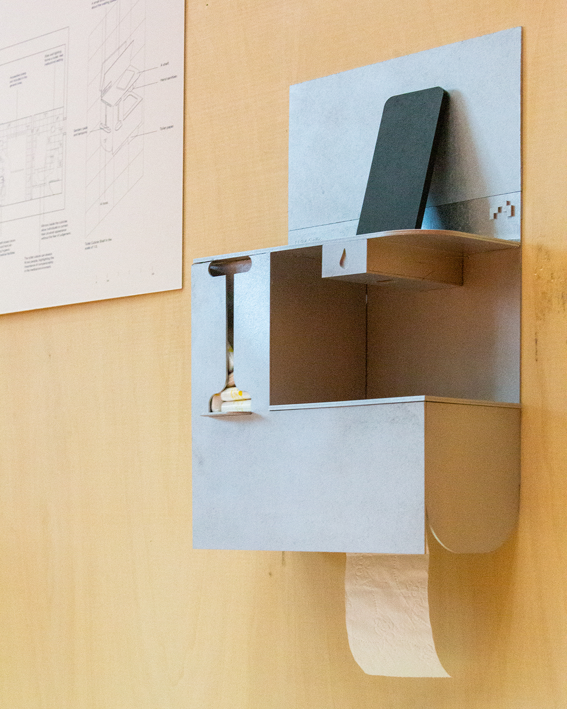 Bathroom ThingsHospital restrooms double as private sanctuaries for relief and reflection. A small screen informs patients while promoting hygiene and comfort.