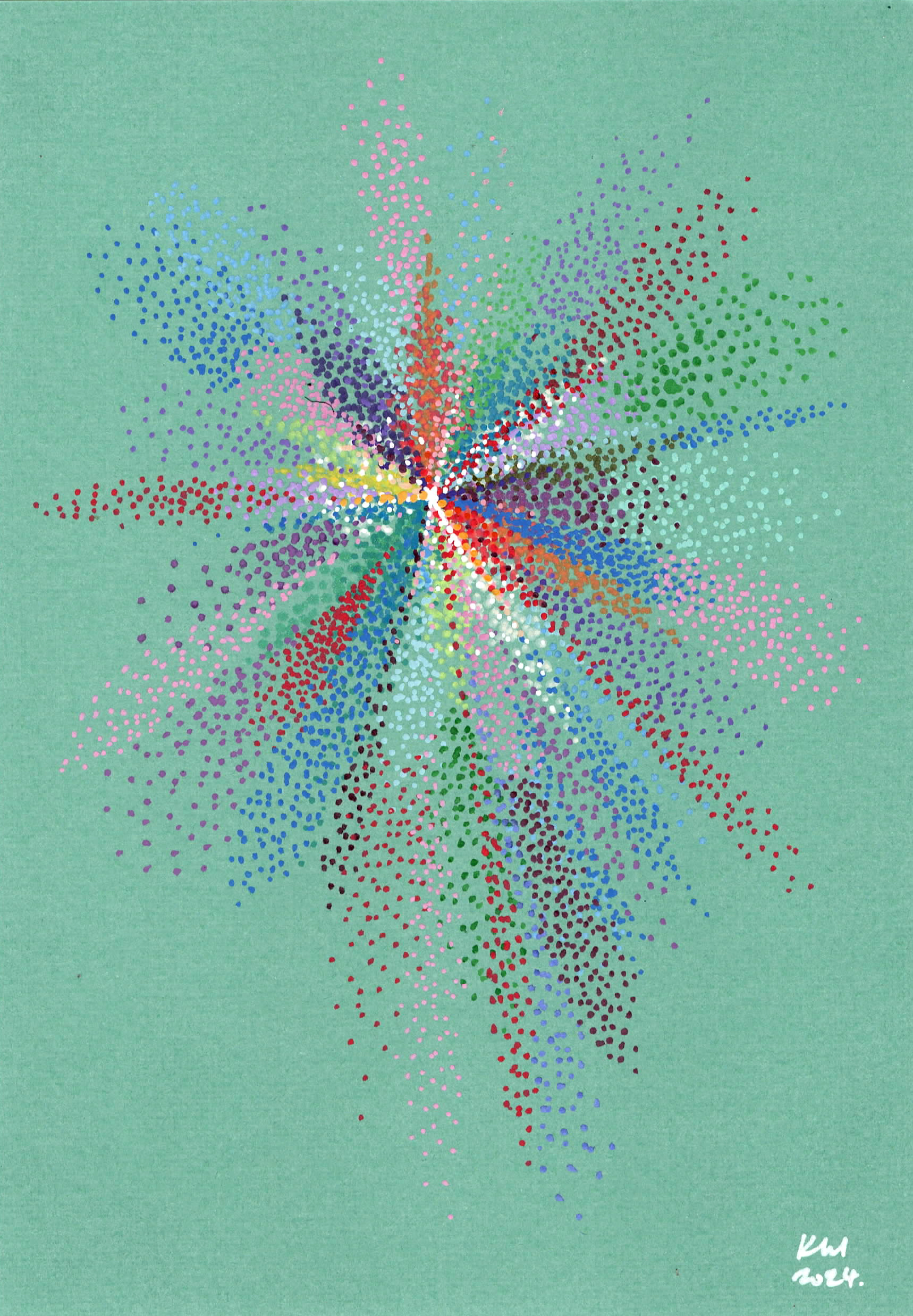 Nova I  15cm x 20cmAcrylic on textured rag 2024