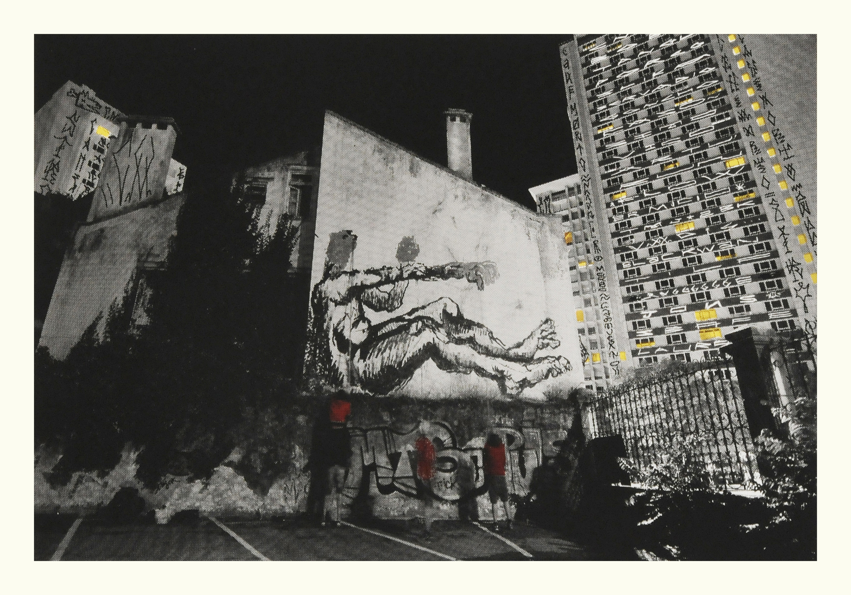 Amo-Te Lisboa #6collaboration with Tanguy Bombonera, screen print on paper, printed by 56Fili, edition of 10, 35x50 cm, 2015