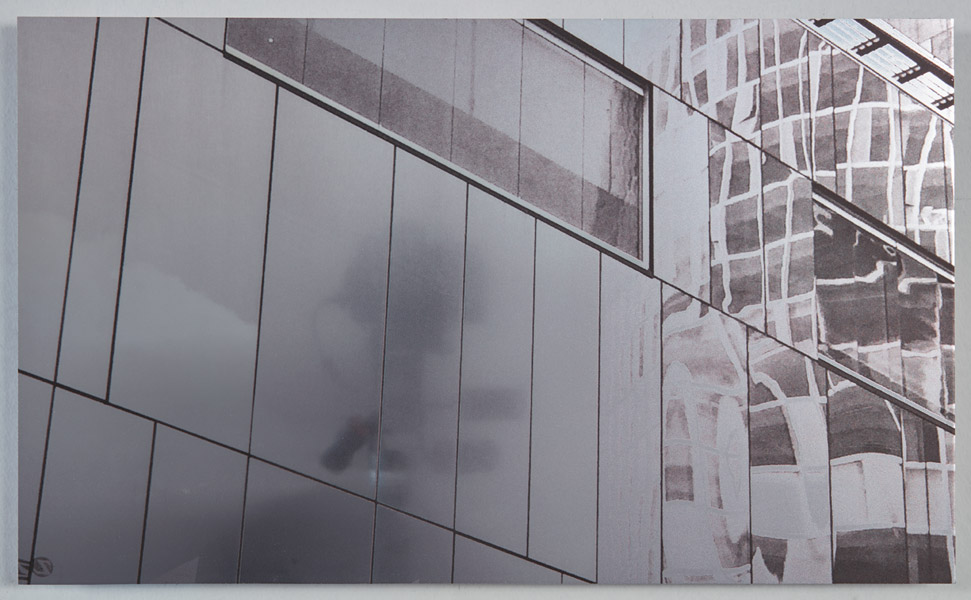 Office Building 13, 12 x 20. Latex Ink on Silver Vinyl.