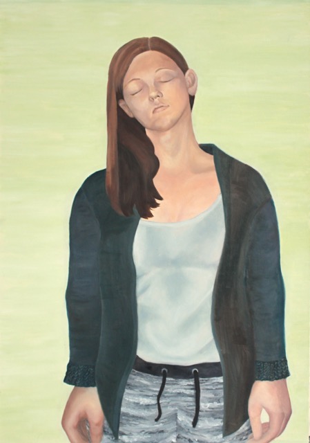 Selfportrait, oil on cardboard, 2017, 70x100cm