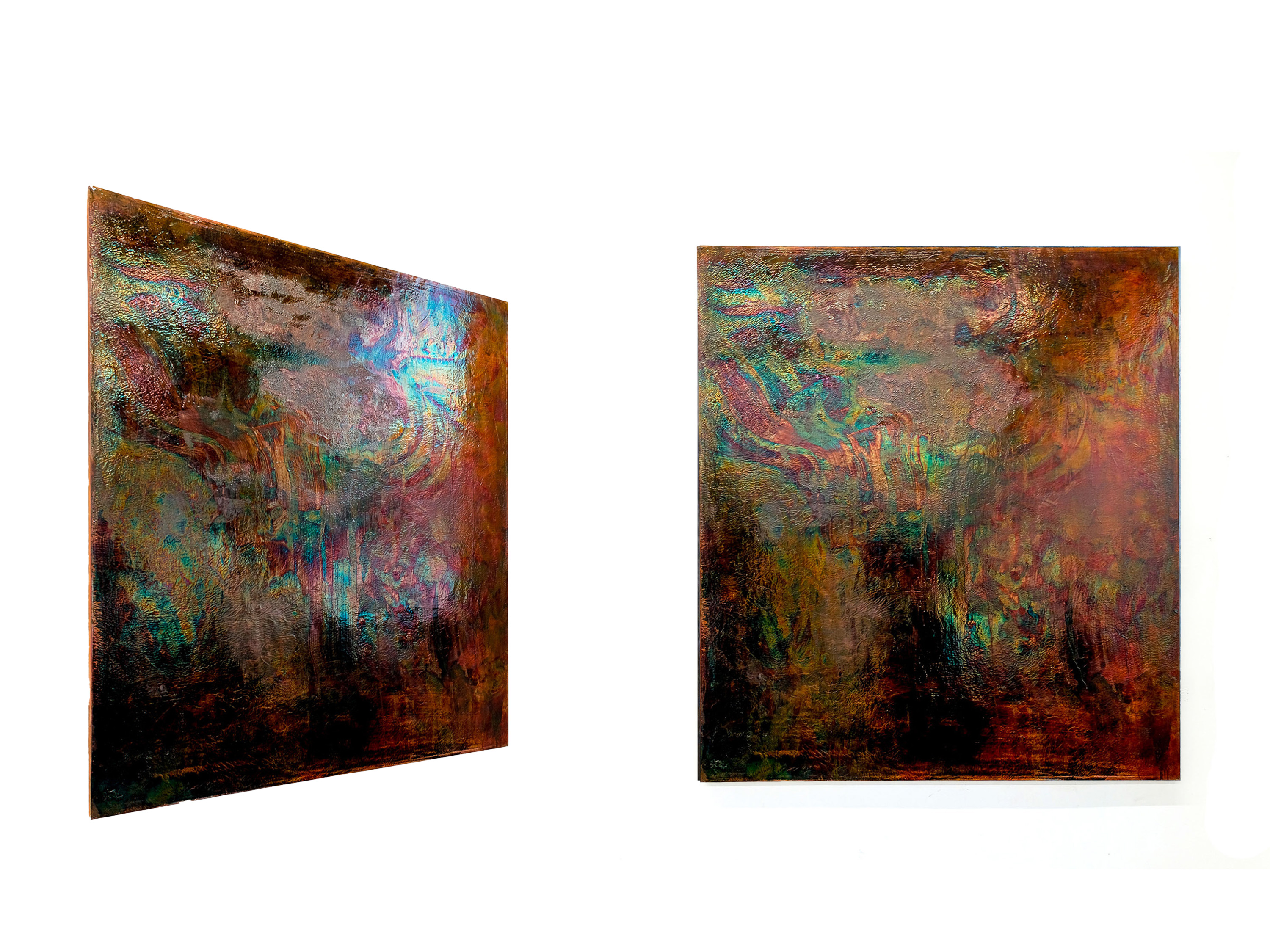 'Colour out of space' from the Structural Colour Paintings by Laura Lowe