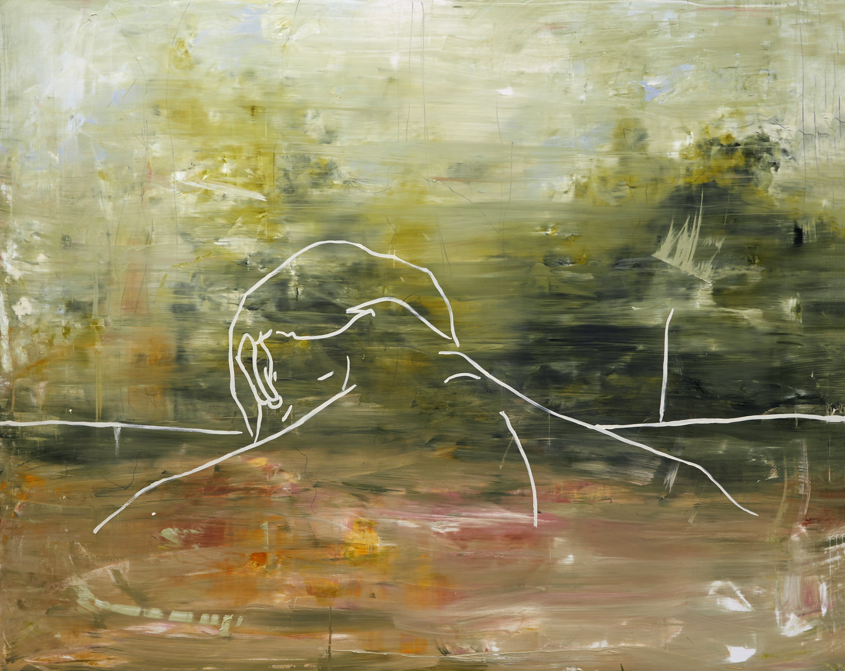 04. The light shot diamonds from his eyes, 2023 oil on canvas [72 x 90’ inches]