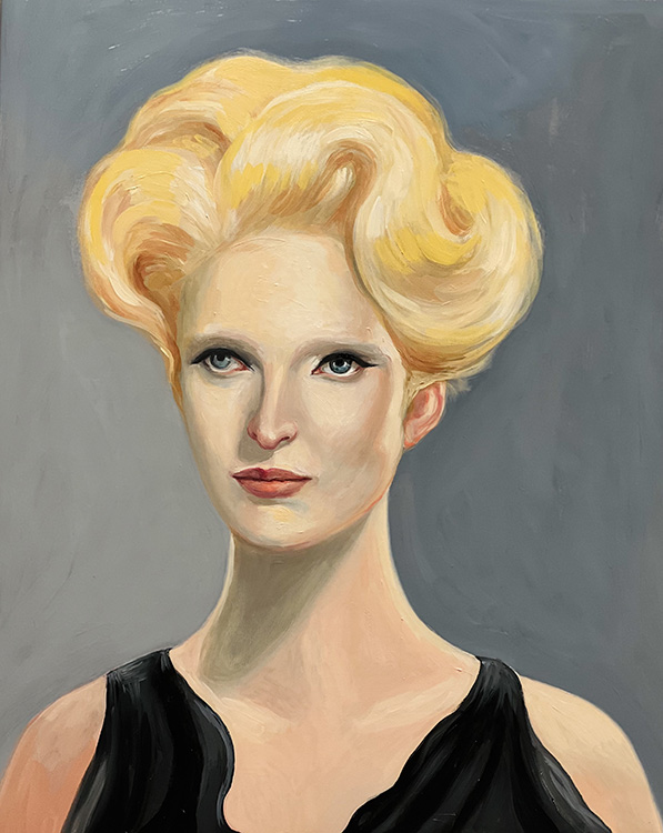  La bionda, 2022 olio su tela, 50x40 cm  