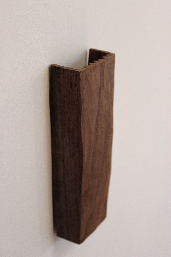 Wall box. American walnut, silver copper wire  6 x  15 cm