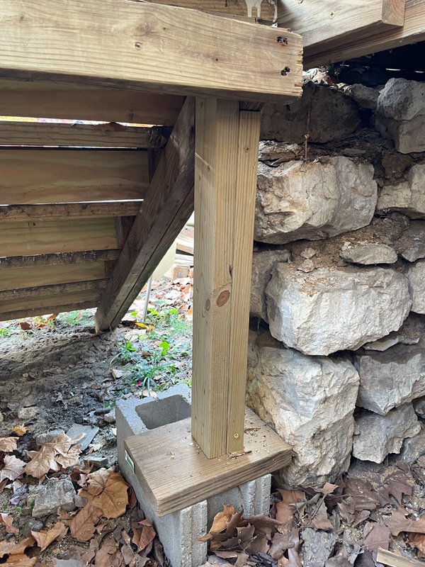 ...and a support post, just for overkill.
