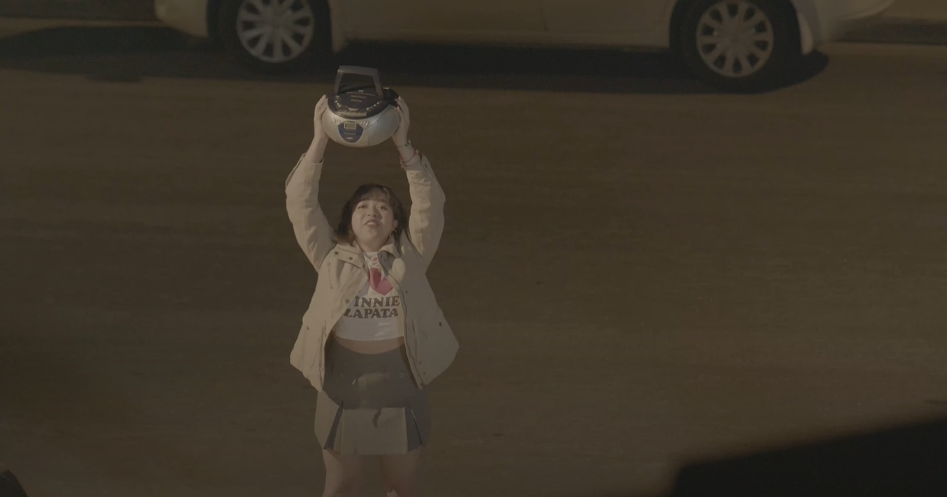 "Say Anything" homage, but make it Franny-style.