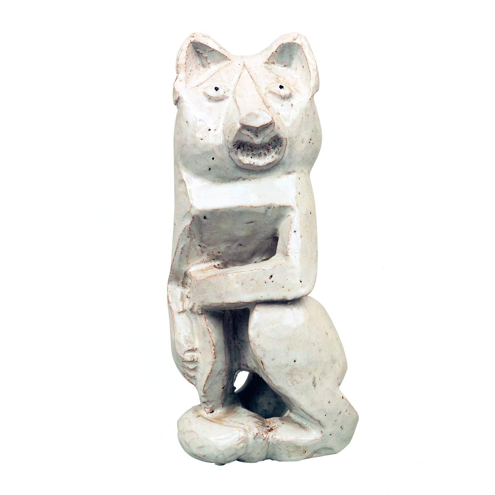 White animal, c1995Glazed ceramic stoneware