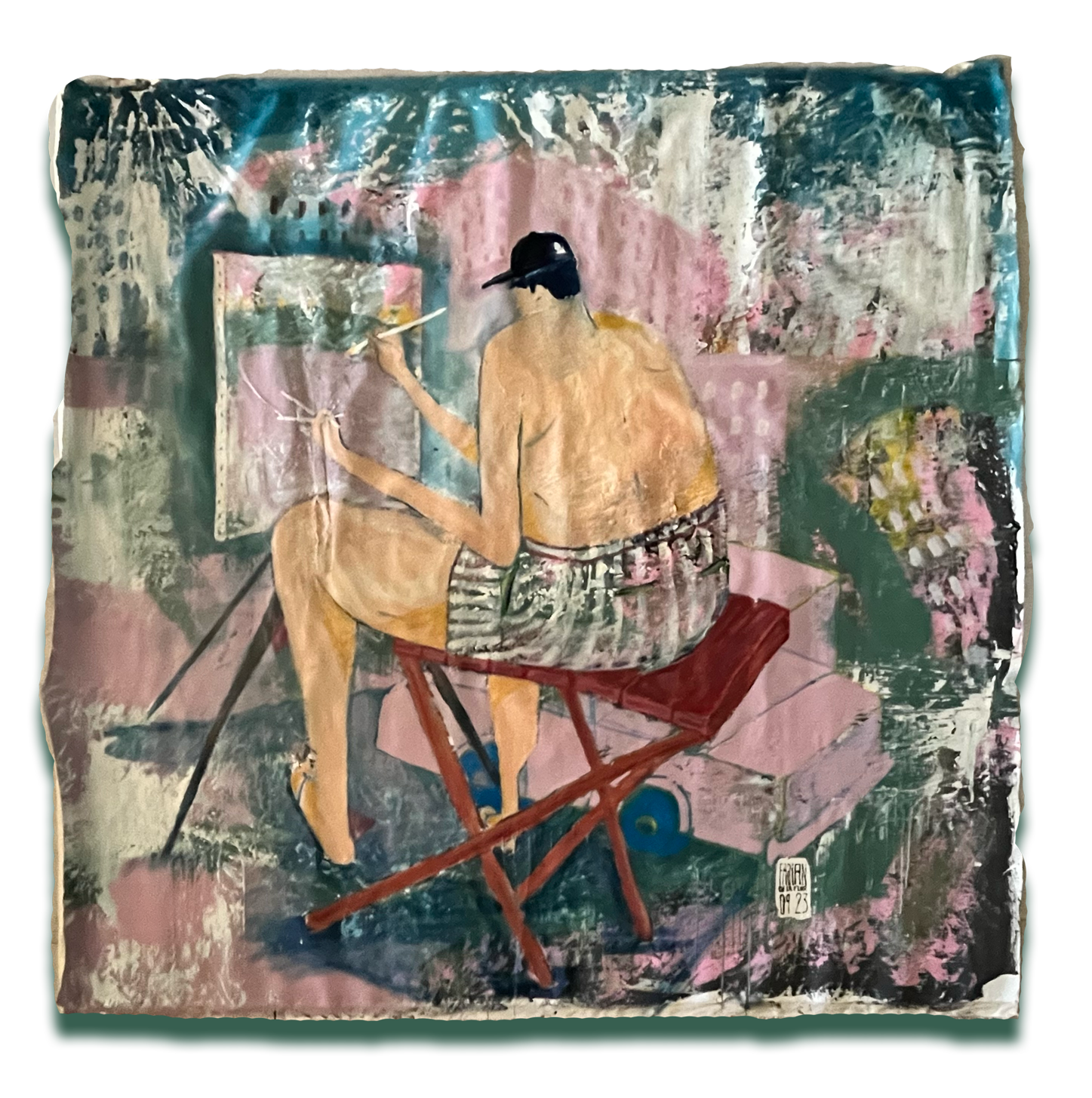 The Painter. Acrylics, oils and ink on canvas.