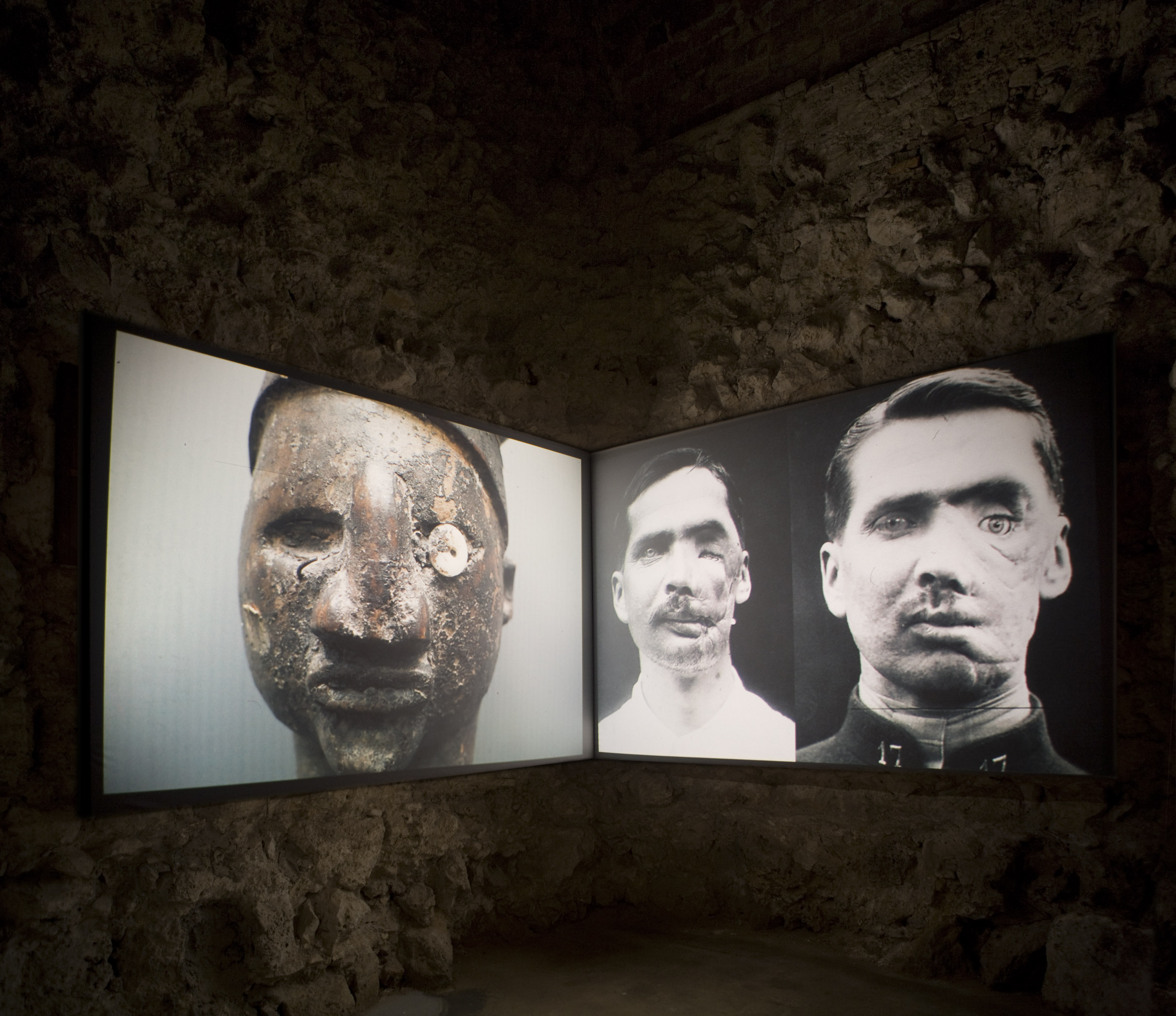 Fig 2 - Attia, Kader, Open your eyes, 2010, eighty 35mm black and white and color slides. MoMA, New York.