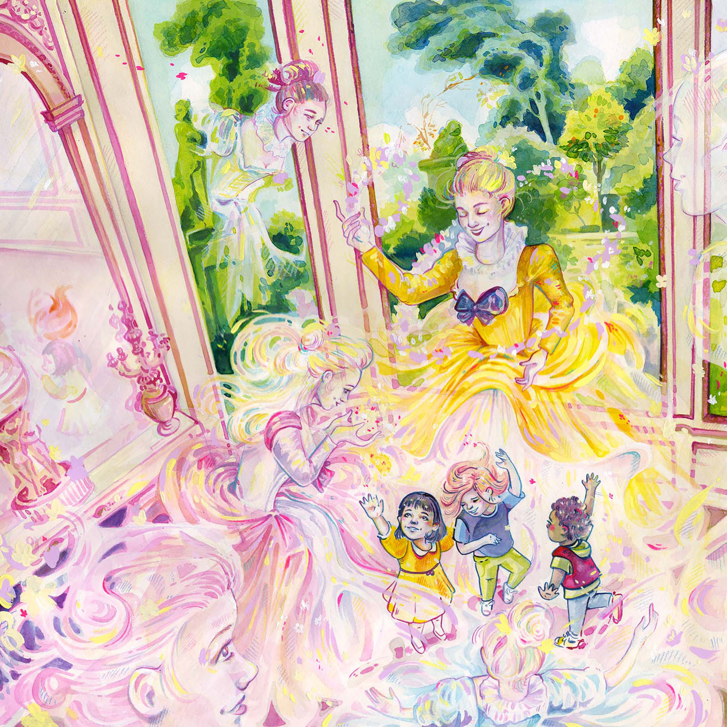 Elizabethan EnlightenmentInk, Gouache and Colored Pencil, 15&rdquo; x 15&rdquo;, 2022