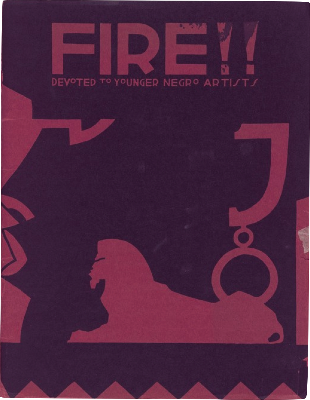 Front Cover of Fire!!, published in 1926, with artwork by Aaron Douglas. Harry Ransom Center.