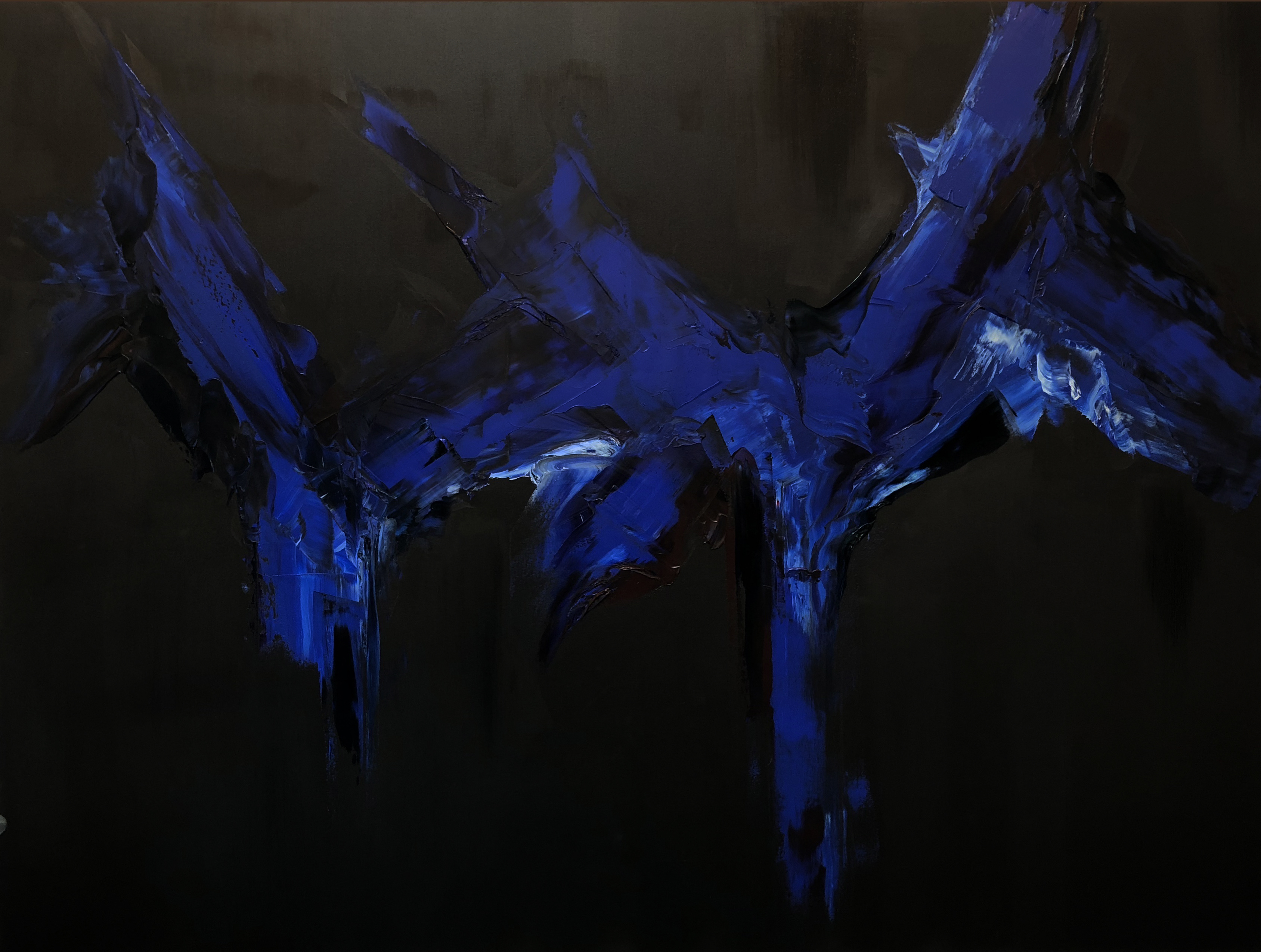 26. Untitled [dark blue] 2020 oil on canvas 72 x 96' inches