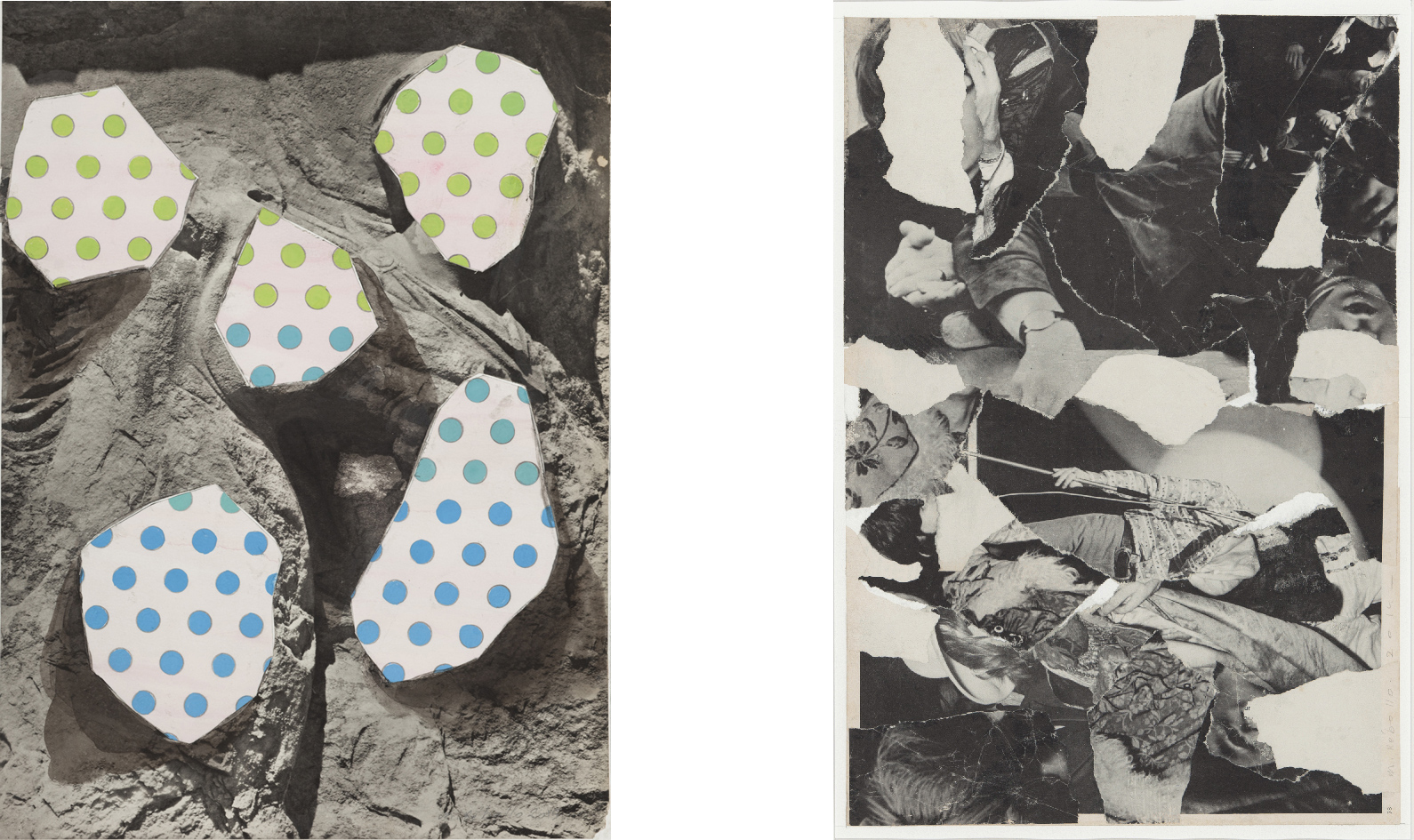 "Trojan", 2015, Collage and gouache, 35x25 cm - "Untitled", 2014, Collage, 40x27 cm