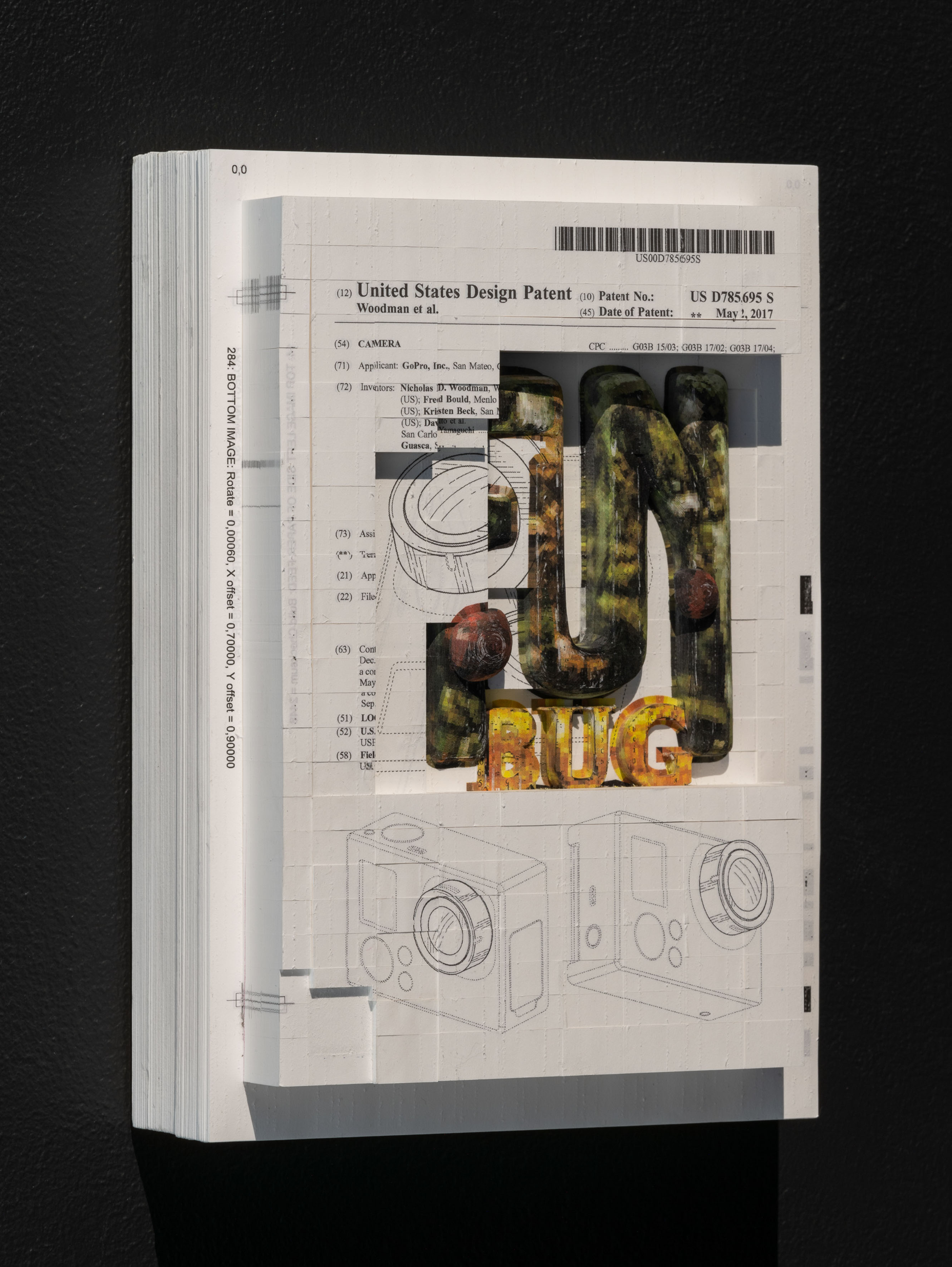 Simon Denny, Document Relief 34 (funbug.com, 1999-2001, reimagined by Guile Twardowski) (2022). Installation view, Kunsthal Charlottenborg. Photo by David Stjernholm. Courtesy of the artist & Galerie Buchholz, Köln/Berlin/New York.