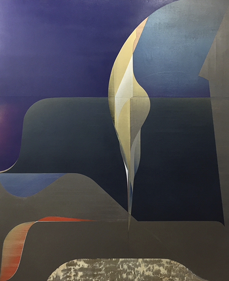 Unsleeping Birds/ Enamel on wood  / 71 x 57 in / 2017