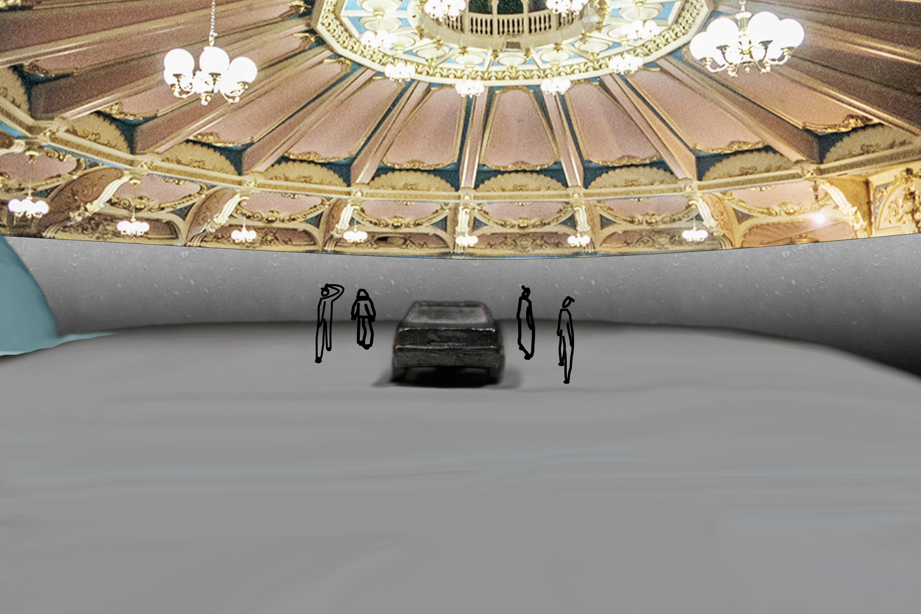 View of the Level 3 space where the car is left