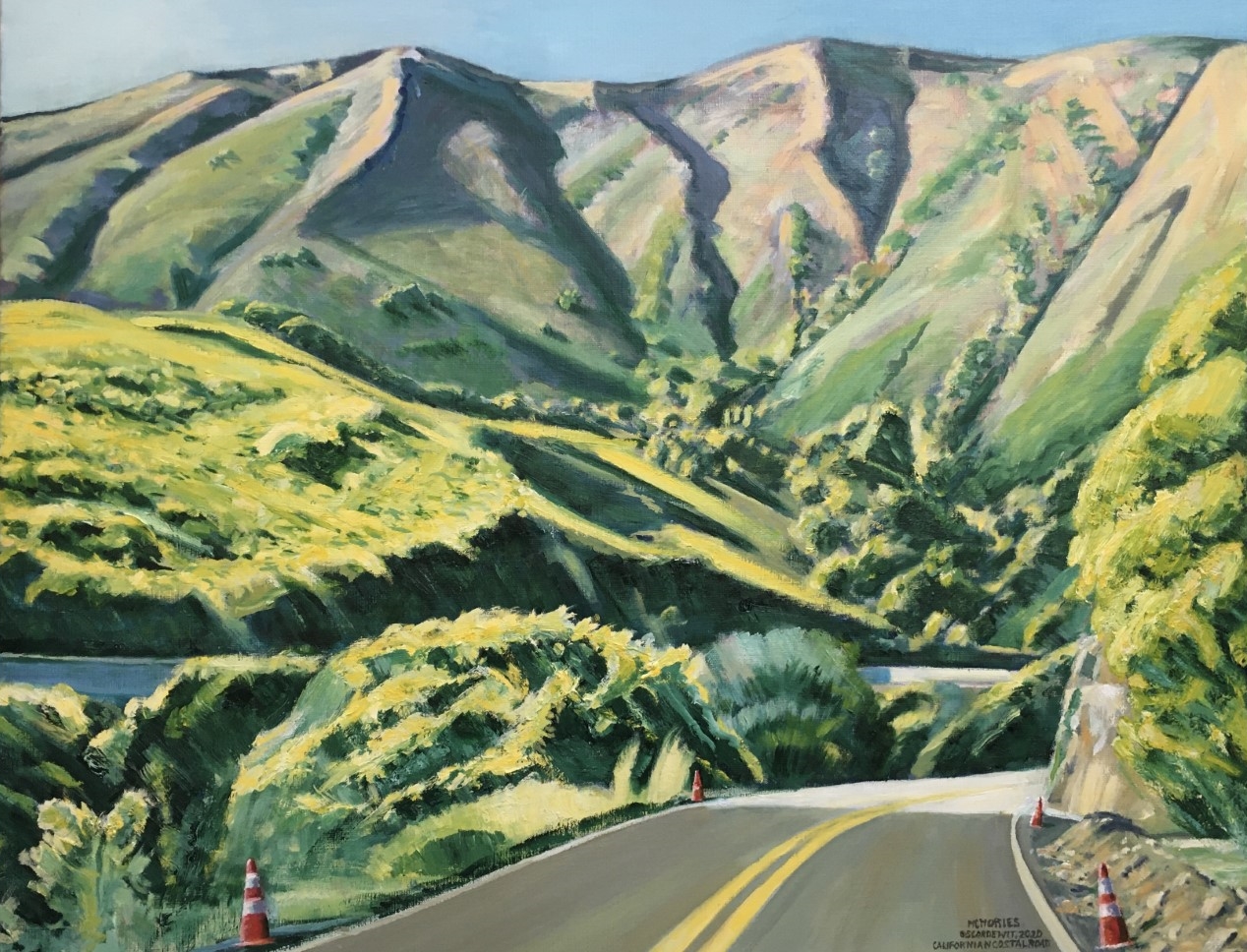 Memories - Californian costal road ..../2020 - oil 73x92 cm