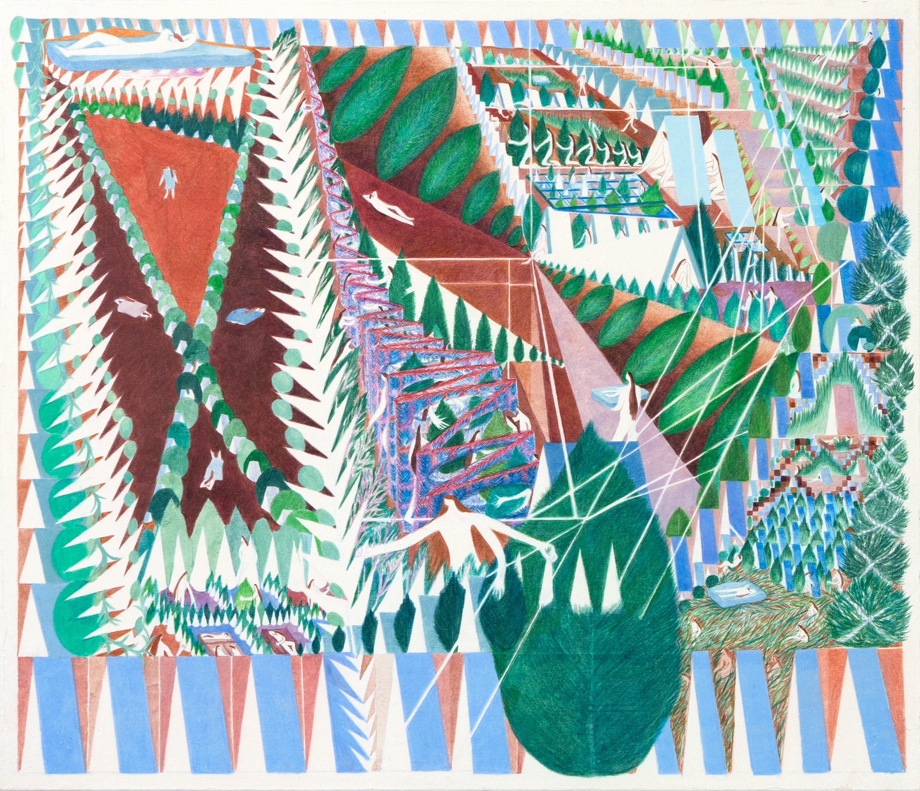 In the between something, Watercolor, colored pencil, Japanese paper 45.6×53cm 2023