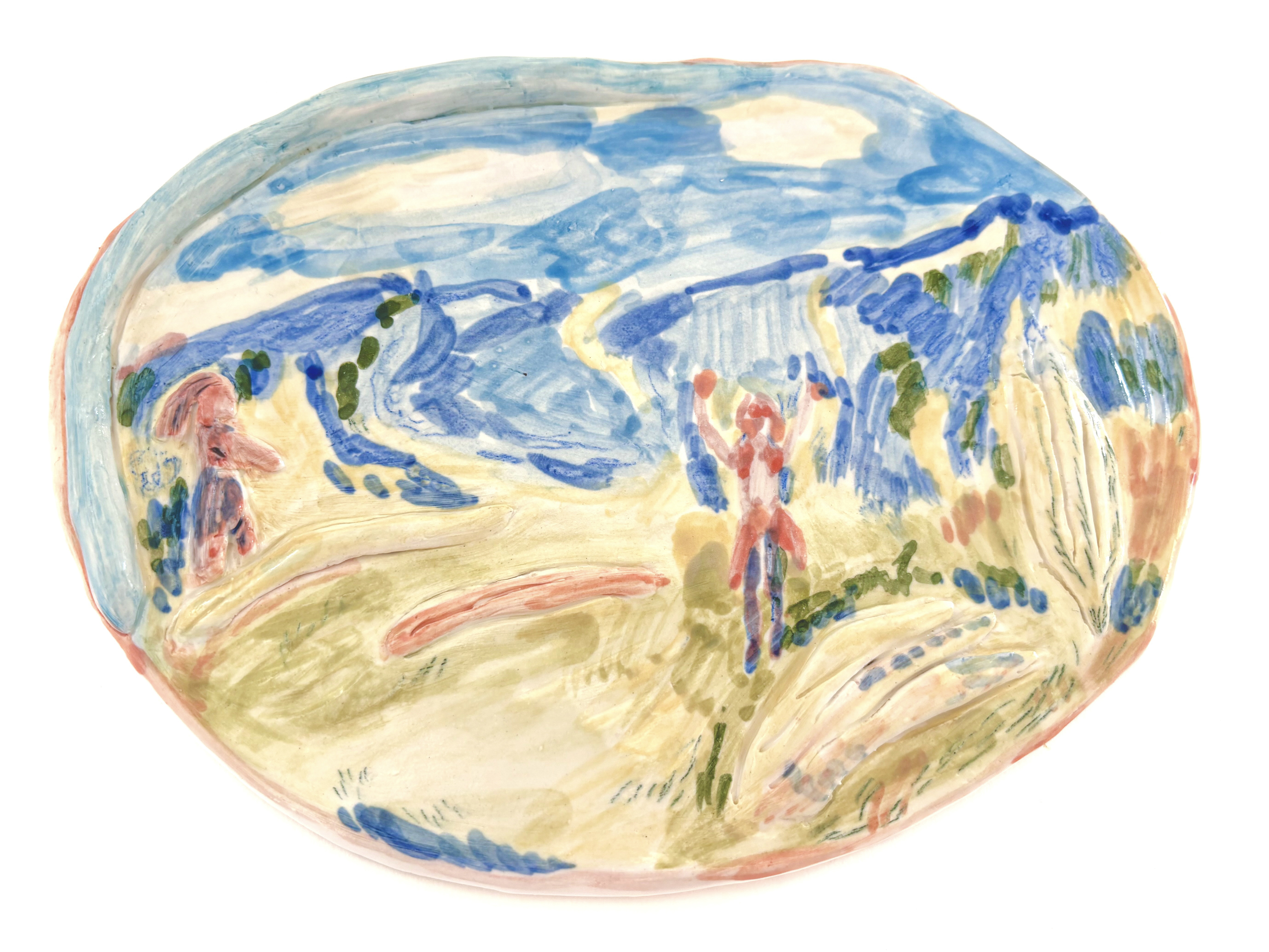 „Notes from the hikes", H16cm x W22cm, glazed ceramics (porcelain), 2024