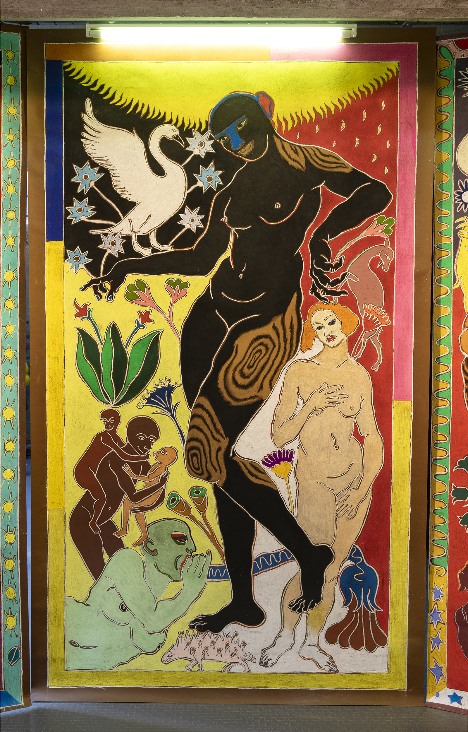 Sin títuloTiza pastel sobre papel248 x 140 cm2025(No disponible)