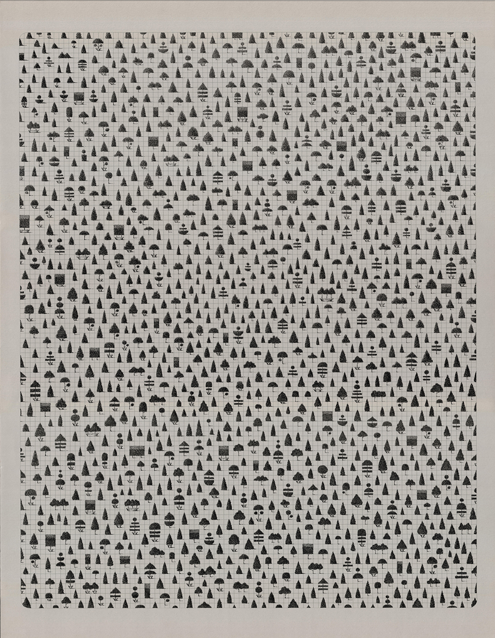 Antoine Desailly Buissons, 2024 Série Sampling Encre sur papier 65 x 50 cm Courtesy de l'artiste et de Modulab