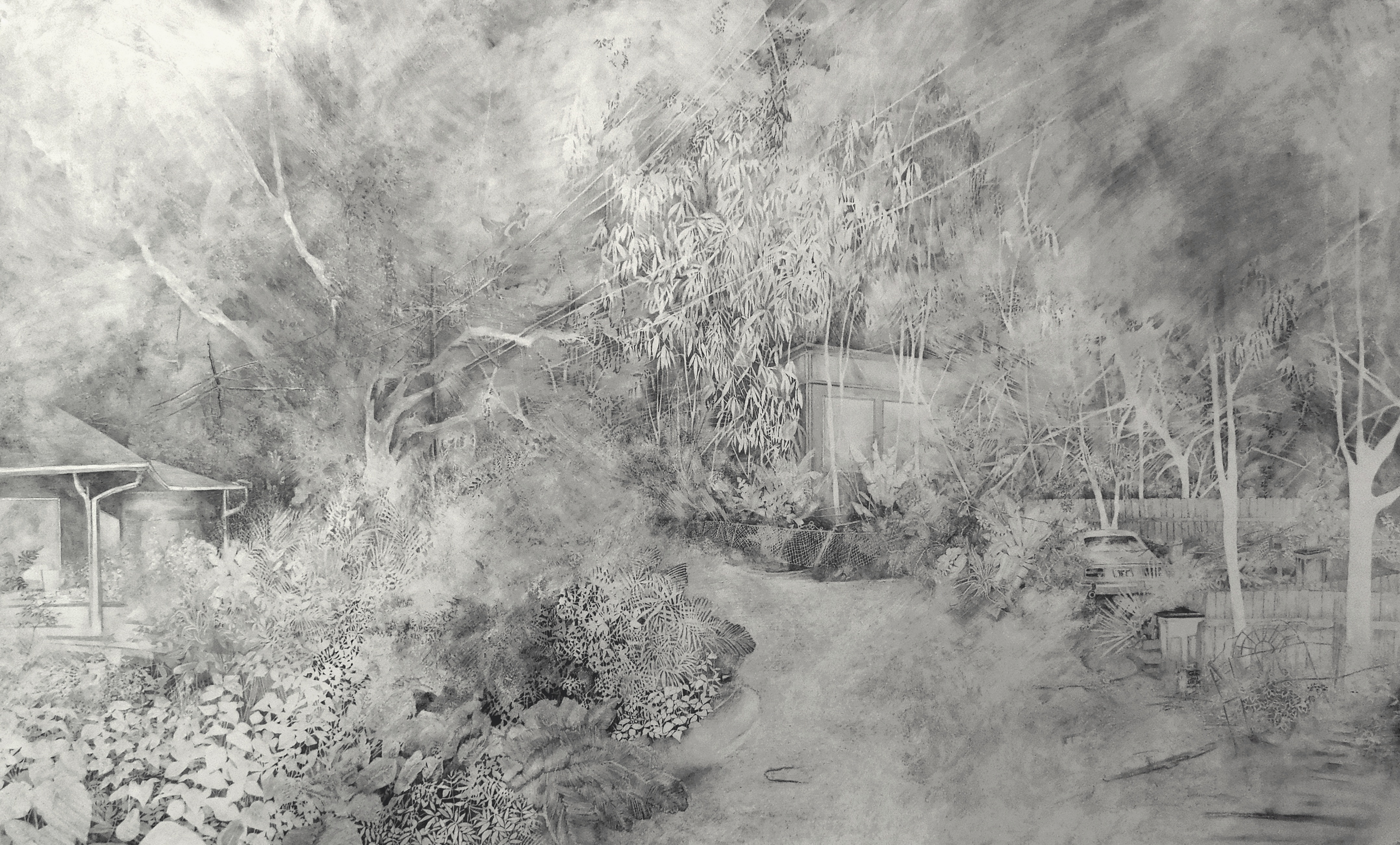 untitled (38th street) | graphite, charcoal and silverpoint on paper | 25.5 x 42 inches