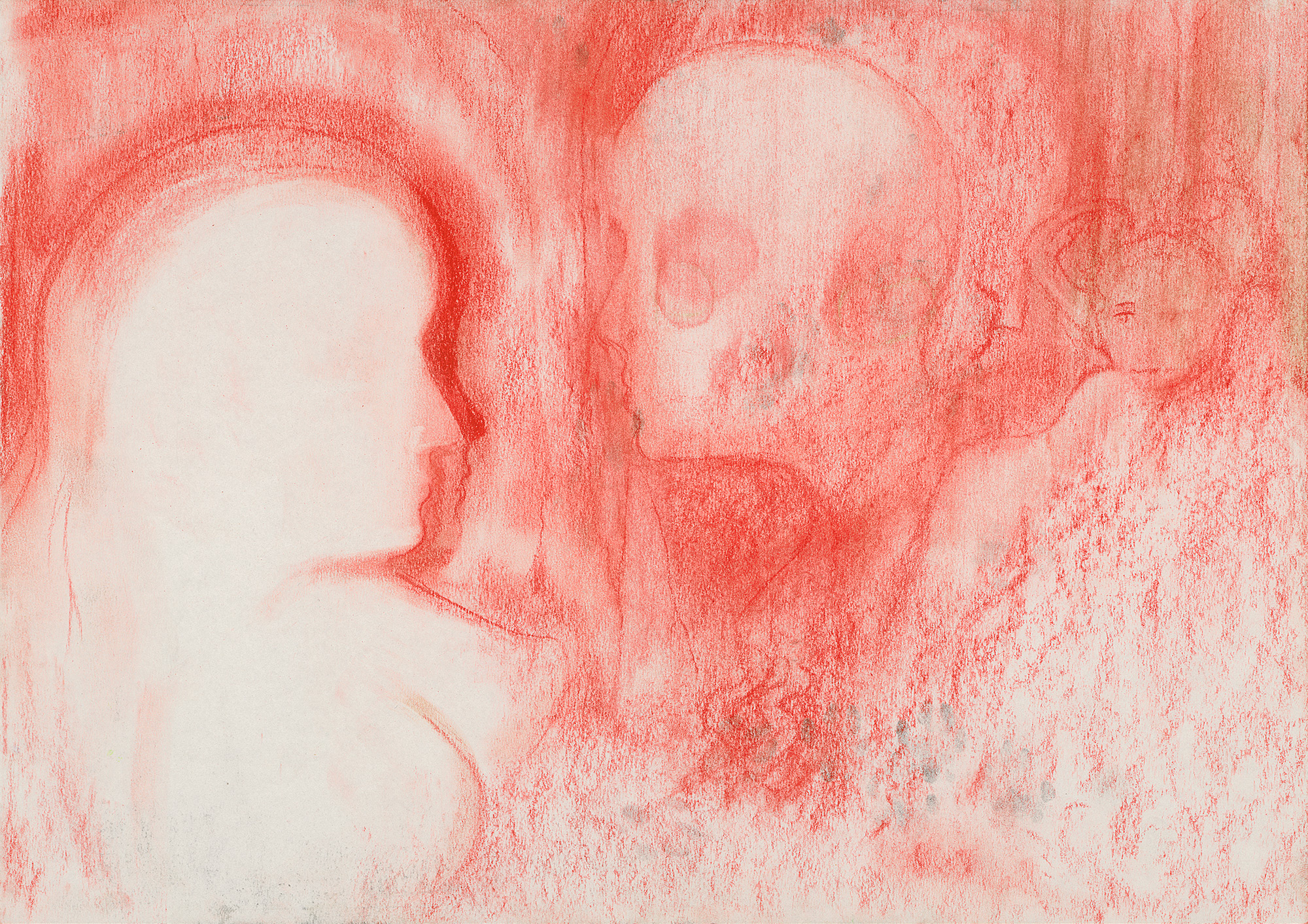 Red Dream, 2014, pastel on paper, 29.6x42