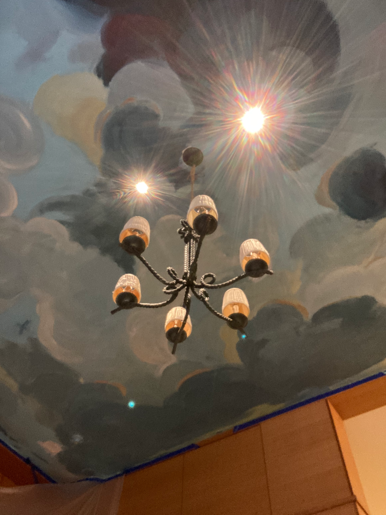 Painted ceiling for the interior designer Giancarlo Valle, 2024 New York City