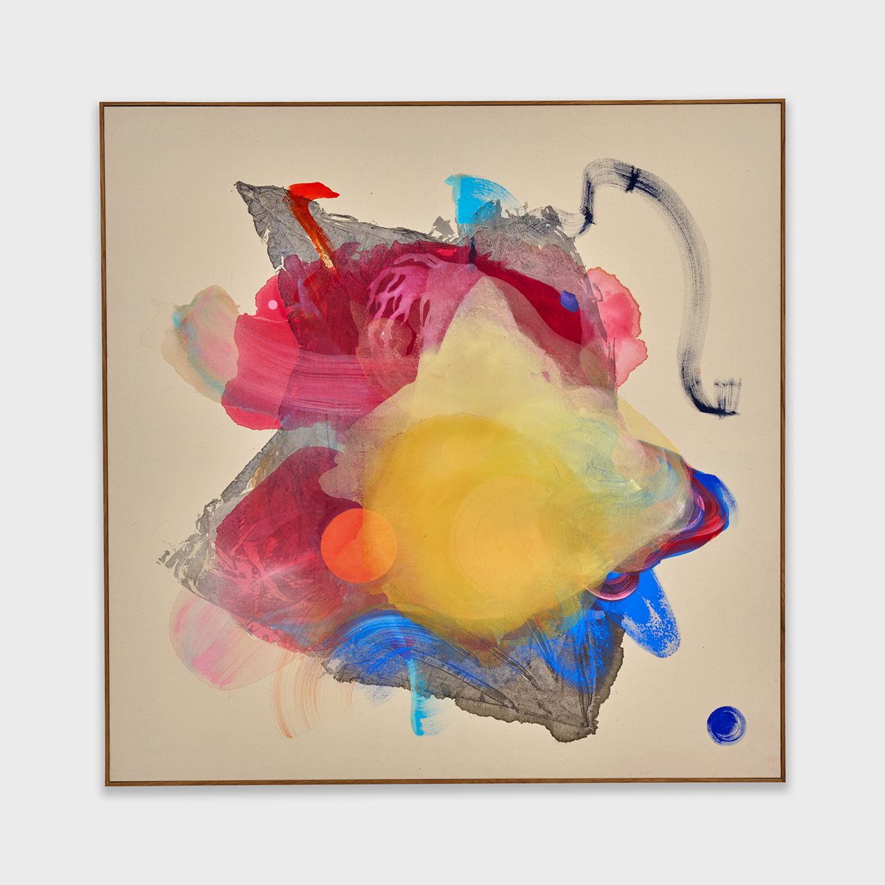 O, acrylic on canvas, 2024, 153.4 × 153.4 cm (framed). Photo: Mengqi Bao. Courtesy of the artist and Perrotin.