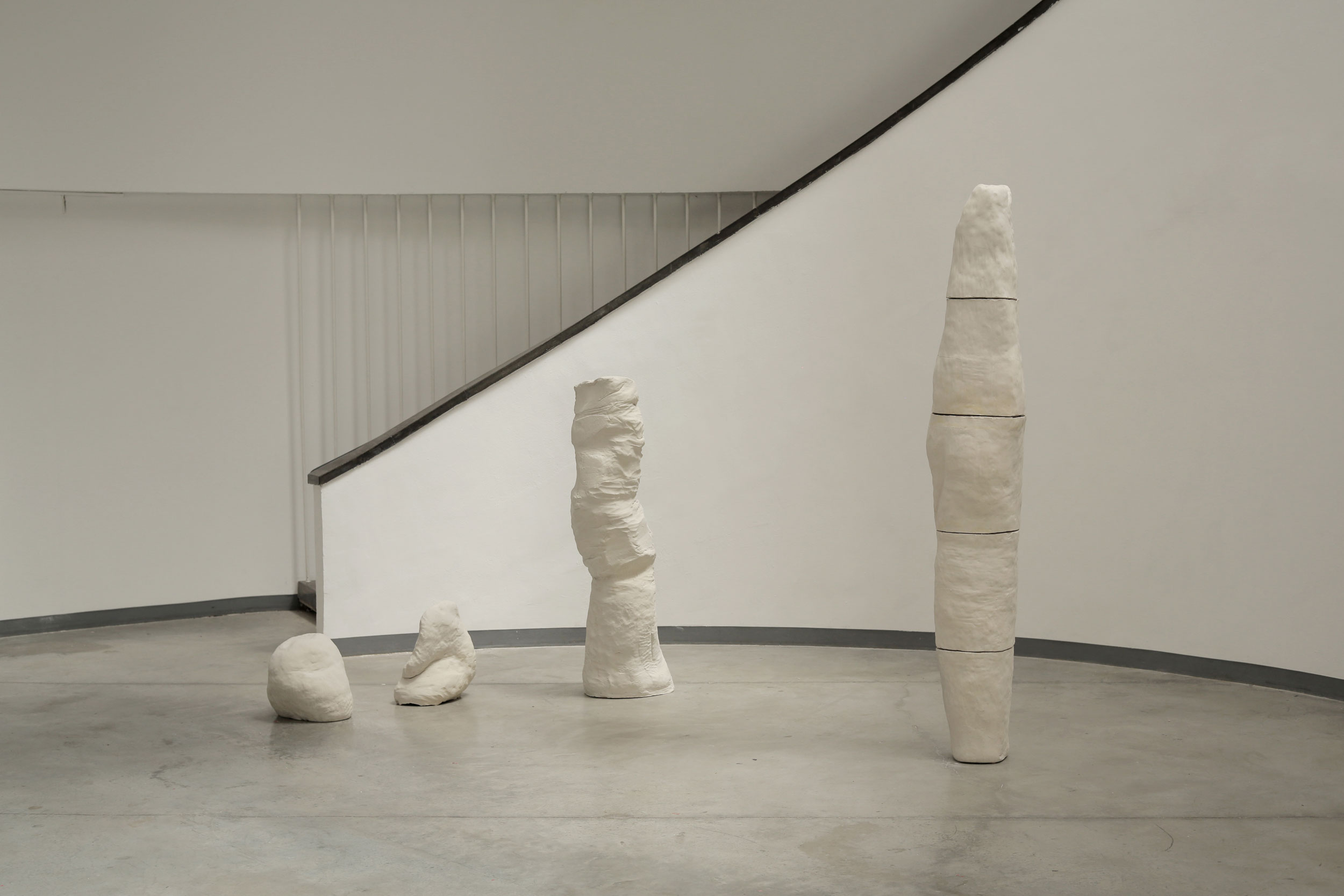 Slough, 2018, Clay painted by hand, 40 x 40 x 100 cm