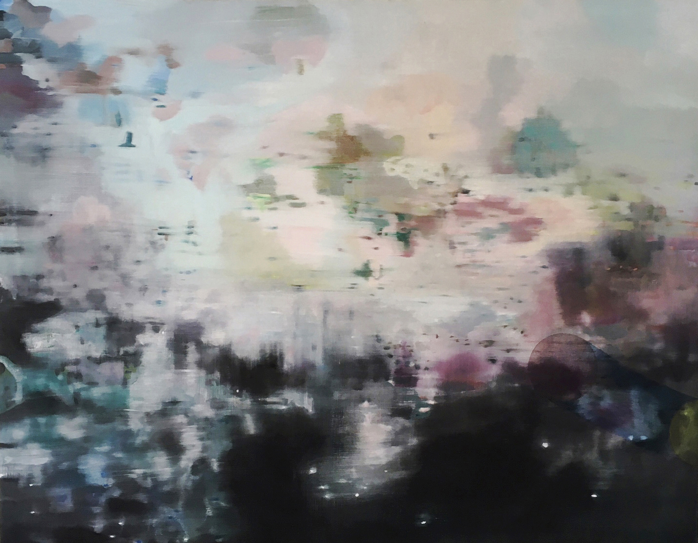 Droséra la tentation du paysage, 2016huile sur toile, 114 x 146  cm. Collection privée