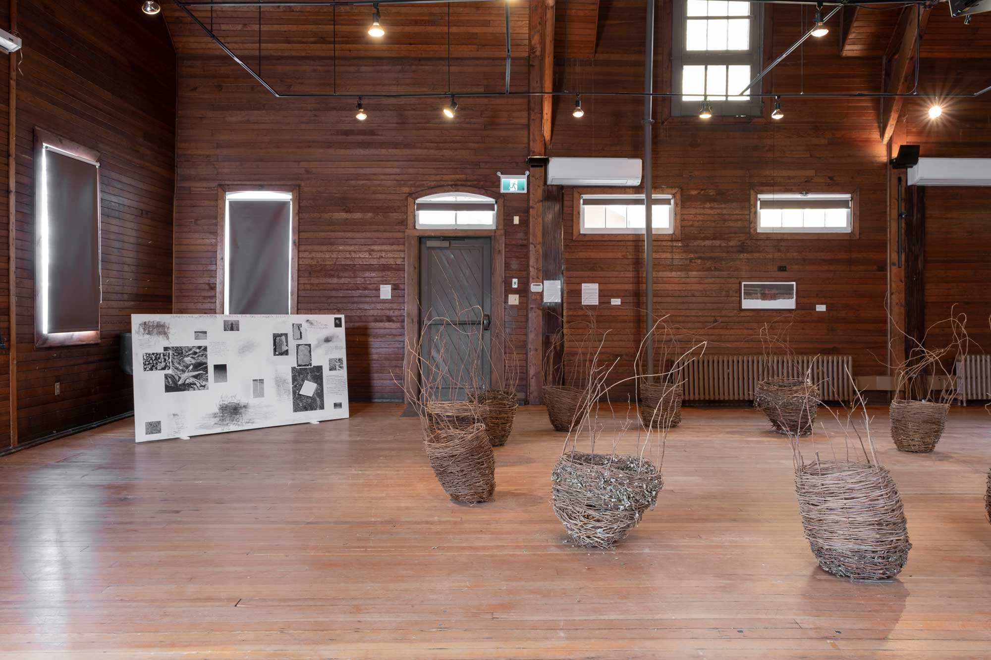 Installation View. Works by Doug Dumais (left) and Kirstie McCallum.