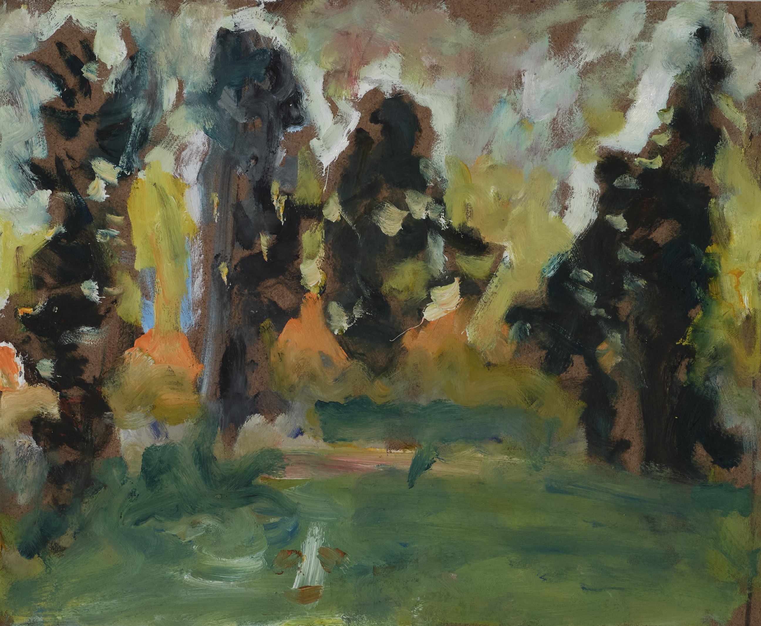 Rodrigo Echeverría, Afternoon in Edomex, 2022, oil on wood, 9 7/8 x 12 1/4 in / 25 x 31 cm © Rodrigo Echeverría