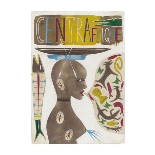 CENTRAFRIQUE 2005, tempera on canvas, 24cm x 17cm