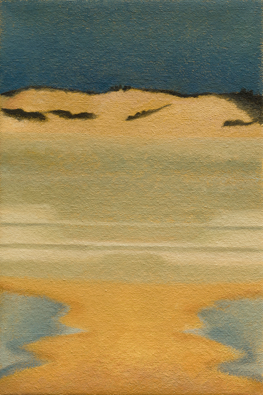 "Dunas à noite", 2022, óleo sobre tela