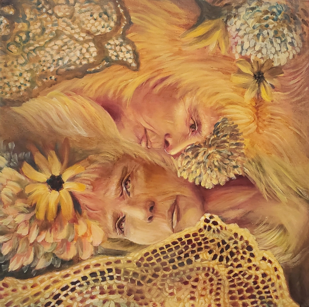 Tracy oil on wood panel, 12"x12", 2022