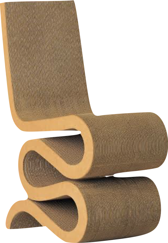 The Wiggle Chair by Frenk Gehry