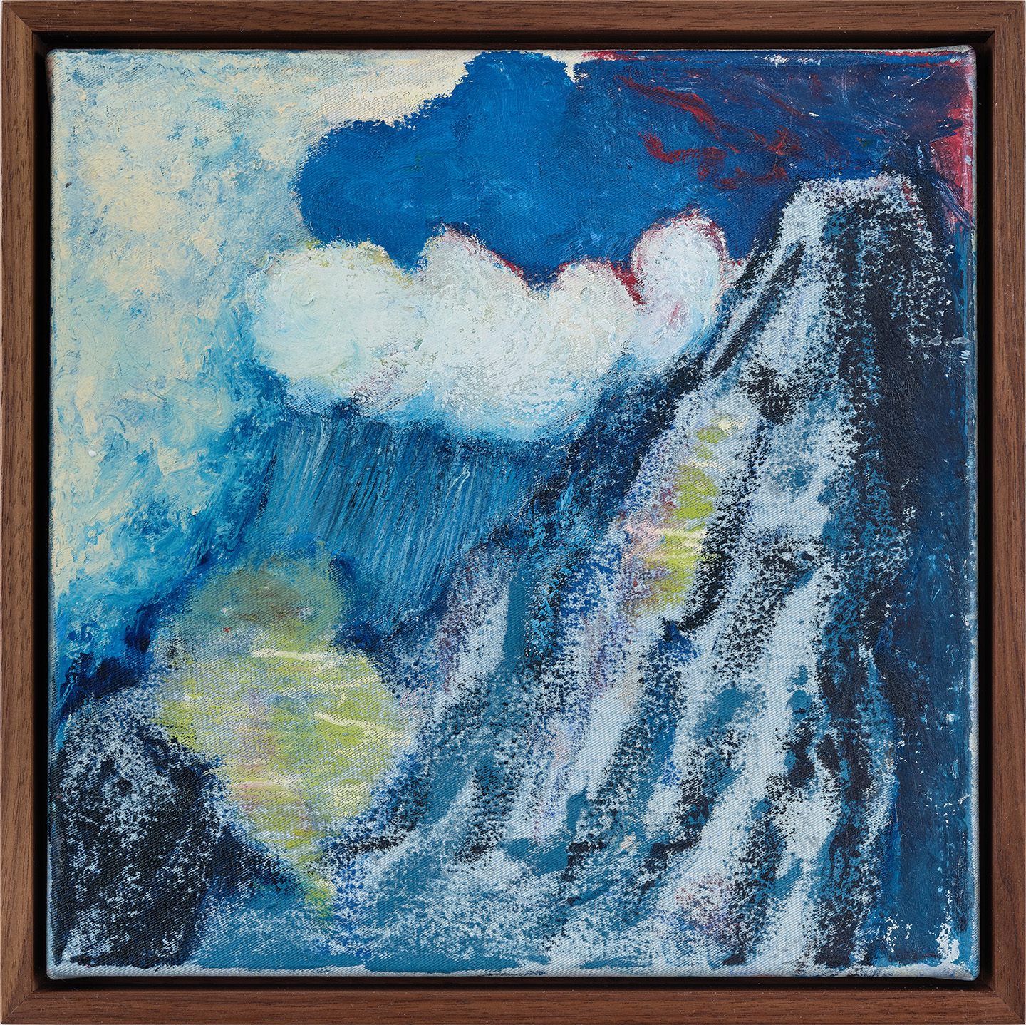 Elsewhere with Peak, 2025 Oil stick on canvas 33 x 33 cm incl. frame